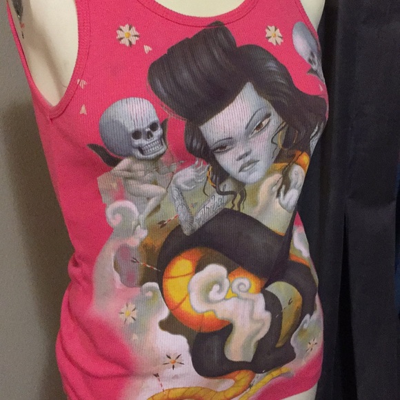 Tribal tattoo tank top sz m - Picture 3 of 8